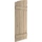 Ekena Millwork Hand Hewn 3 Board Joined Board-n-Batten w/Elliptical Top Faux Wood Shutters, 16 1/2W x 76H, PR SHUBJL16X76HHPR - alternate 6